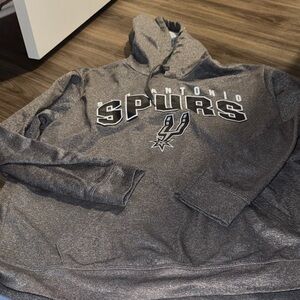 San Antonio Spurs Ash Gray Hoodie Sz L